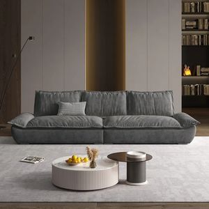 Moderno Divano Letto Matrimoniale di Lusso Convertibile Minimalista <span class=keywords><strong>Classico</strong></span> con Ampi Cuscini per Soggiorni Grandi - Product Image 4