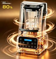 Blender professionnel automatique Baiwin pour smoothies, broyage de glace, préparation de nourriture pour café, restaurant et bar à jus