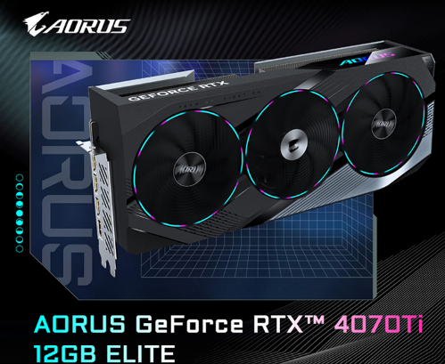GIGABYTE AORUS RTX 4070TI ELITE RTX4070TI 12GB GDDR6X OC Edition 