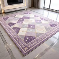 Tapis de luxe en fausse fourrure de cachemire à motif Dubaï