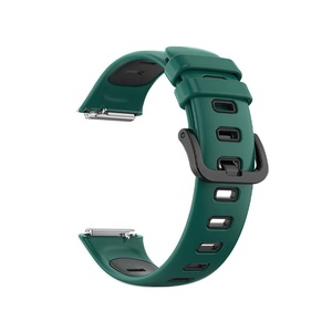 <span class=keywords><strong>Correa</strong></span> de silicona para reloj inteligente, banda de silicona de doble Color para <span class=keywords><strong>Huawei</strong></span> Band 7, venta al por mayor de fábrica - Product Image 4