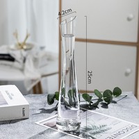 Vase en verre transparent de luxe, petit vase pour plantes hydroponiques, terrarium, décoration de table, décoration de la maison, décoration de mariage