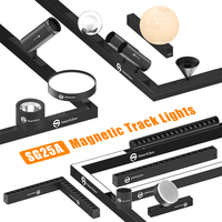 Projecteur sur rail magnétique haute tension 25 mm 220 V, grille pliable, 10W 18W 24W, LED CCT intelligentes et dimmables pour usage commercial