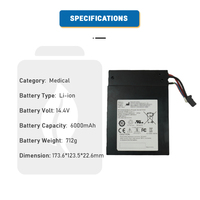 Batterie médicale de remplacement 14,4 V 6000 mAh 5450061 480304-2 M2843 pour GE Ultraschall Logiq S7 S8 Expert Polaris Maru Logiq P7 P9