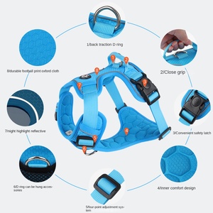 <span class=keywords><strong>Harness</strong></span> Anjing Ukuran Besar dan Sedang, Grosir Produsen, Custom, Anti-ledakan, Reflektif, Bahan Oxford, Penutup Gesper - Product Image 3