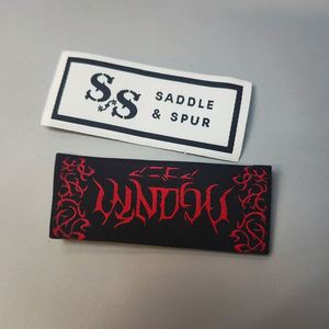 Factory <b>Cheap</b> Sustainable Polyester Custom Straight Cut Woven Damask Tag Fine Garment Labels - Product Image 3