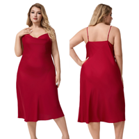 Robe de nuit ample sans manches en soie glacée pour femmes grandes tailles, collection printemps/été, vente en gros ODM jusqu'à 200 lbs