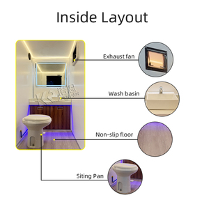 Cabine de toilettes mobile de luxe pour camping-car, double, avec WC chimique portable extérieur - Product Image 2