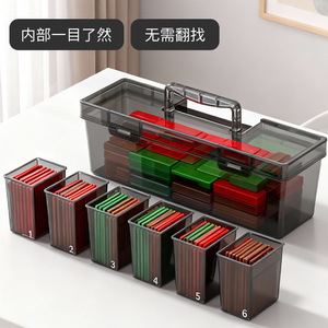 Boîte à outils et à pièces portable, boîte de rangement transparente multi-compartiments pour vis avec six compartiments pour l'organisation des outils - Product Image 5