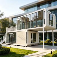 Mini-maison préfabriquée Apple Cabin 20ft 40ft en conteneur maritime, construction acier-bois, pour villa, hôtel extérieur, bureau à domicile - Durable