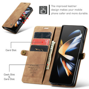 CaseMe OEM producto más nuevo para <span class=keywords><strong>Samsung</strong></span> Z FOLD 5 funda de teléfono Smart Control View Funda de cuero para <span class=keywords><strong>Samsung</strong></span> <span class=keywords><strong>Galaxy</strong></span> Z Fold 5 4 3 2 funda - Product Image 2