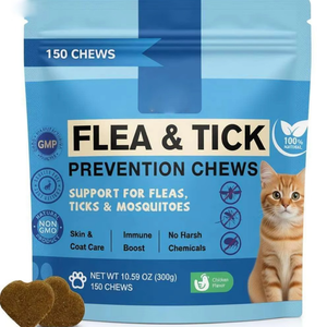 OEM Flea Tick Support Soft Chew pour <span class=keywords><strong>chat</strong></span> – Soutient les défenses naturelles contre les <span class=keywords><strong>puces</strong></span>, les tiques et les moustiques – Soutient la santé de la peau et du pelage grâce à l'ail - Product Image 1