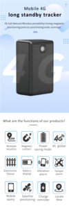 Lâu dài 4G GPS Tracker siêu dài chờ 3200mAh pin không có phí hàng tháng từ không dây Android IOS App lbs Beidou - Product Image 5