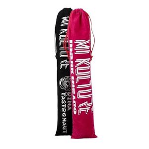 Sac de rangement portable en velours à cordon de serrage, style long, pour perche à selfie et flûte, avec impression par transfert thermique - Product Image 1