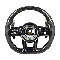 Volant sport à fond plat en fibre de carbone forgée modifié pour Mercedes Benz W205 W176 W246 W212 a a B C E S ML GLK Class