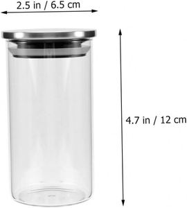 Borosilicate Kitchen Eco-Friendly Airtight Food Glass Storage Jar Set with <b>Bamboo</b> Lid and Cover - Product Image 2