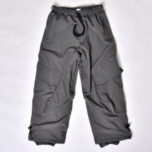 Pantalon de ski unisexe gris 2026, chauffant, imperméable, coupe-vent, avec doublure polaire, taille élastique, passants de ceinture et aérations aux genoux - Product Image 1
