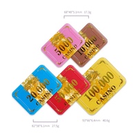 Jetons de casino personnalisés YH Plaques de poker en acrylique de luxe Jeu de jetons de poker en acrylique de casino à 3 couches