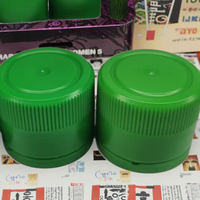 Bouchon à vis et verseur anti-effraction en plastique noir de 31.5mm pour bouteilles en verre d'olive