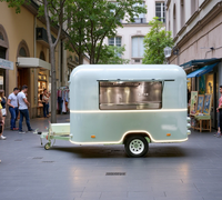 Nouveau camion de restauration mobile, véhicule commercial en fibre de verre et acier inoxydable, logo personnalisable
