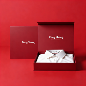 Caja de Embalaje de Papel Cuadrada con Impresión Personalizada y Bajo Pedido Mínimo para Camisetas, Ropa de Hombre, Cajas de Papel Rígidas con Cierre Magnético Negro - Product Image 3