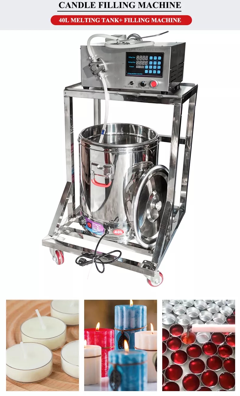 source 手持式石蜡罐性能小型自动电热液体蜡加热泵灌装蜡烛制造机 on