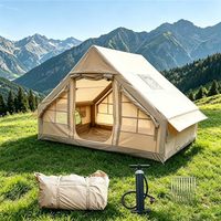 Tente de camping portable de luxe imperméable en tissu Oxford 420D monocouche quatre saisons pour 3-4 personnes, installation facile en 6,3 minutes, durable pour l'extérieur