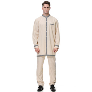 En stock : Ensemble de turbans en laine pour hommes du Moyen-Orient et ensemble Dashiki africain Kwanzaa - Tenue ethnique 2 pièces pour hommes pour les rassemblements festifs - Product Image 3