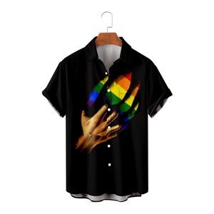 Custom 19 Styles Men's Casual Short Sleeve <strong>Gay</strong> <strong>Pride</strong> Polo <strong>Shirt</strong> Striped Pattern Lgbtq 3D Printed Rainbow <strong>Shirt</strong> - Product Image 6