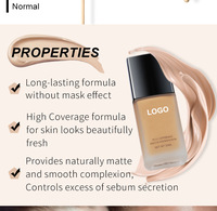 Tlm — fond de teint imperméable, mat, de maquillage minéral organique, correcteur, étiquette privée, 10 nuances, liquide
