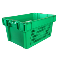 Caisse en plastique empilable et colorée Quali pour les besoins d'entreposage et de supermarché