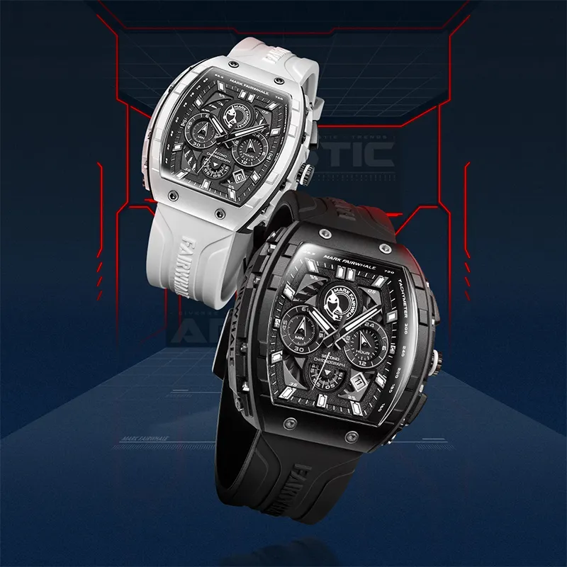 Fairwhale Three Eyes Auto Date Chronograph Watch Men Fashion Wrist Quartz Watches