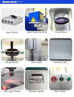 Machine de marquage laser à fibre portable 3D Perfect Laser 20W 50W 100W MOPA JPT Raycus pour la gravure de logos sur métal, bijoux et bagues