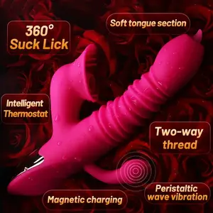 3-in-1 clitoris stimulator, G-spot vibrator, telescopische dildo massager, seksspeeltje voor vrouwen, volwassenenplezier - Product Image 3