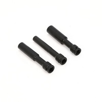 Clé à douille à chocs extra-longue de 1/2 pouce, fabrication professionnelle, ODM/OEM, jeu de douilles fines allongées, noir