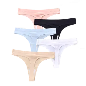 CINVIK S-4XL Sexy Panties Women Thongs Plus Size Underwear Comfort G-String Solid Color Lady Briefs Low-Rise Intimates Lingerie