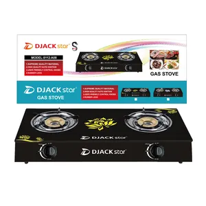 DJACK STAR 8112-A08 Großhandel am besten willkommen Mode Remote Gasherd Glasplatte Gasherd 2 Brenner Küche