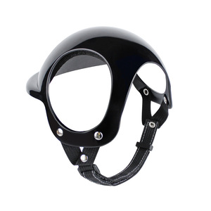 Casque de moto pour chien de compagnie en gros de haute qualité avec <span class=keywords><strong>sangle</strong></span> réglable motif solide pour multisports en plein air en été et en hiver - Product Image 4