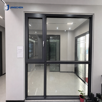 Ventana Corredera de Aluminio Moderna para Balcón, Panel Superior Fijo, Apertura Lateral, Insonorizada y con Aislamiento Térmico para Apartamento o Villa
