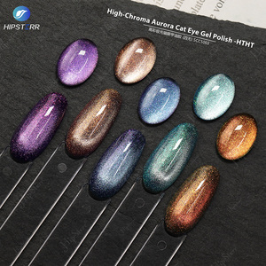 Gel magnétique effet œil de chat Aurora Velvet sans HEMA, TPO, HPMA et TMPTA, couleurs bleues haute chromie - Product Image 4