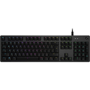 Logitech G512 Lightsync RGB clavier de jeu mécanique carbone anglais mise en page <span class=keywords><strong>GX</strong></span> interrupteur bleu boîtier en aluminium brossé - Product Image 1