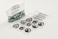 Sac en plastique plat à fermeture éclair personnalisé, recyclable, résistant à l'humidité, multi-usages, en LDPE, avec logo imprimé pour la marque et l'identification