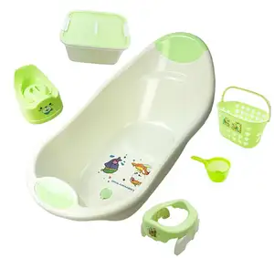 Economical Popular Baby Care Plastic Baby Bathtub Set With 5pcs