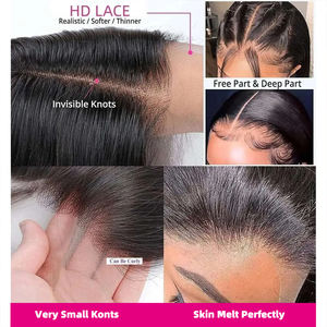 הגעה חדשה lagos קו שיער קצר תחרה קדמי בוו פאה 200% צפיפות 100% שיער צבע טבעי 13*4 hd עבור תחרה פאה חזיתית - Product Image 5