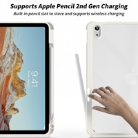 Étui transparent en acrylique avec support pour stylet pour iPad Air 4e et 5e génération 10,9 pouces