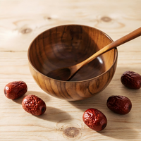 Bol à nouilles instantanées anti-brûlure épais de style japonais, vaisselle de table domestique, bol à soupe chinois en bois – Vente chaude
