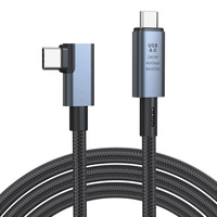 Câble USB4 USB C vers C 40 Gbps 240 W PD 4K 8K 60 Hz Câble de données 5 A Câble USB C à angle droit pour MacBook Câble de charge USB C