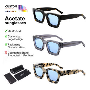 Hete Aanbieding Vierkante Zonnebrillen voor Herenmode, Aangepaste Logo's, Dafas De Sol Zonnebrillen Groothandel - Product Image 1