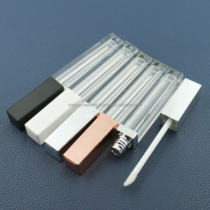 Tubo de brillo de labios de cepillo grande con logotipo personalizado de 10ML, caja de embalaje DIY, tubo de brillo de labios blanco vacío con cajas de embalaje - Product Image 1