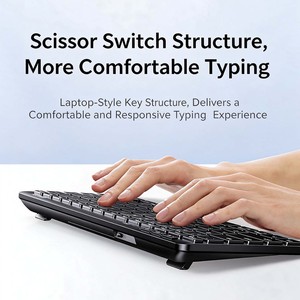 Clavier sans fil UGREEN K551 2.4G, double mode, touches à ciseaux, fin et portable, alimenté par batterie, pour ordinateur portable - Product Image 4